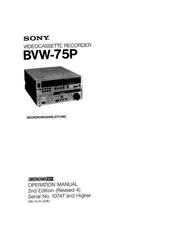 Sony BVW-75P Bedienungsanleitung