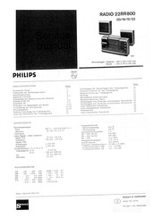Philips 22RR800 Bedienungsanleitung