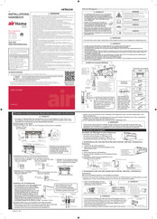 Hitachi airHome 800 RAK-XJ18QHAE Installationshandbuch