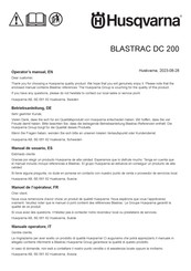 Husqvarna BLASTRAC DC 200 Betriebsanleitung