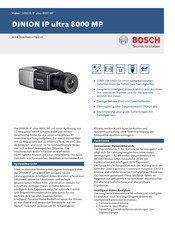 Bosch DINION IP ultra 8000 MP Bedienungsanleitung
