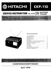 Hitachi CKP-110 Service-Instruktion