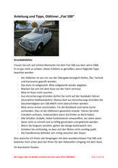 Fiat 500 1966 Anleitung Und Tipps