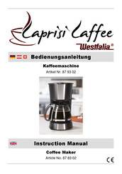 Westfalia Caprisi Caffee 87 83 02 Bedienungsanleitung