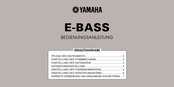Yamaha E-BASS Bedienungsanleitung