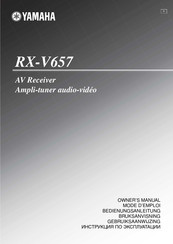 Yamaha RX-V657 Bedienungsanleitung