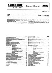 Grundig Stenorette 2300 L Service Manual