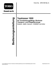 Toro Topdresser 1800 Bedienungsanleitung