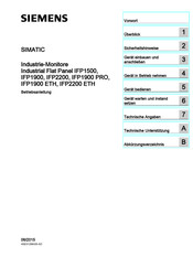 Siemens SIMATIC HMI IFP2200 PRO Betriebsanleitung