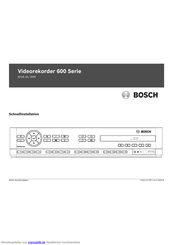 Bosch 600 Serie Schnellinstallationsanleitung
