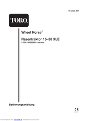 Toro Wheel Horse 16–38 XLE Bedienungsanleitung