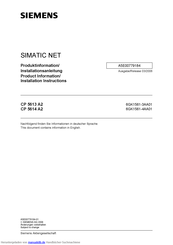 Siemens SIMATIC NET CP 5613 A2 Produktinformation, Installationsanleitung