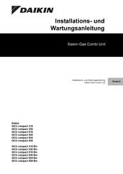 Daikin GCU compact 524 Biv Installations- Und Wartungsanleitung