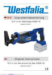 Westfalia ASSG 18 Originalbetriebsanleitung