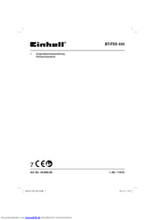 EINHELL BT-FSS 400 Originalbetriebsanleitung