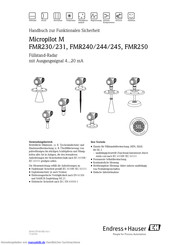 Endress+Hauser Micropilot M FMR 240 Handbuch