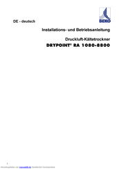 Beko DRYPOINT RA 1300 Installation Und Betriebsanleitung