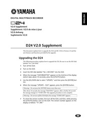 Yamaha D24 Aktualisierung Und Betriebsanleitung