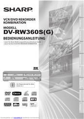 Sharp DV-RW360SG Bedienungsanleitung