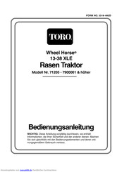 Toro Wheel Horse 13-38 XLE Bedienungsanleitung