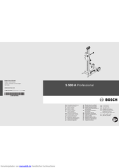 Bosch S 500 A Professional Originalbetriebsanleitung