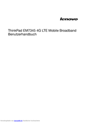Lenovo ThinkPad EM7345 4G LTE Mobile Broadband Benutzerhandbuch