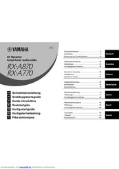 Yamaha RX-A870 Schnellstartanleitung