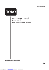 Toro 824 Power Throw  38053 Bedienungsanleitung