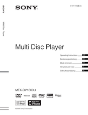 Sony MEX-DV1600U Bedienungsanleitung