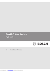 Bosch PVA-1KS Installationshinweis