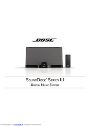 Bose Sound Dock Series III Bedienungsanleitung