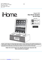 iHome iD85 Anleitung