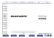 Marantz AV Pre Tuner AV8802 Bedienungsanleitung