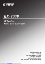 Yamaha Ampli-tuner audio-vidéo RX-V559 Bedienungsanleitung