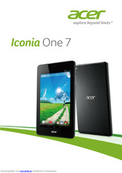 Acer Iconia One 7 Benutzerhandbuch