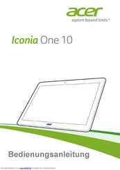 Acer Iconia One 10 Benutzerhandbuch