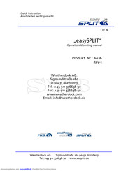 Weatherdock easySPLIT Bedienungsanleitung