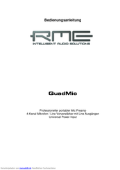 RME Audio QuadMic Bedienungsanleitung