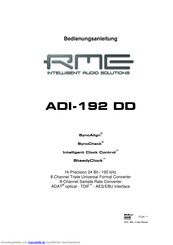 RME Audio SteadyClock ADI-192 DD Bedienungsanleitung