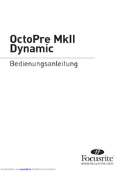 Focusrite OctoPre MkII Dynamic Bedienungsanleitung