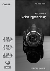 Canon LEGRIA HFM400 Bedienungsanleitung