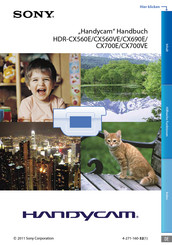 Sony Handycam HDR-CX700E Handbuch