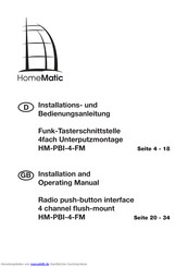 HomeMatic HM-PBI-4-FM Bedienungsanleitung