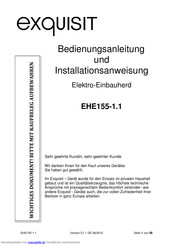 exquisit EHE155-1.1 Bedienungsanleitung