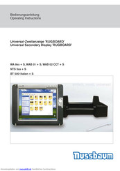 Nussbaum RUGBOARD NTS 5xx + S Bedienungsanleitung
