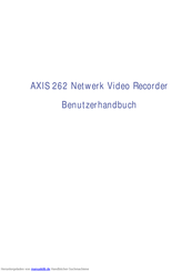 Axis AXIS 262 Benutzerhandbuch