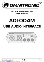 Omnitronic ADI-OO4M Bedienungsanleitung
