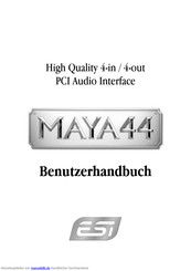 ESI MAYA44 XTe Benutzerhandbuch