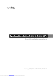 Synology RS2414+ Schnellinstallationsanleitung