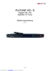 Comm-Tec ProTUNE HD / S Bedienungsanleitung